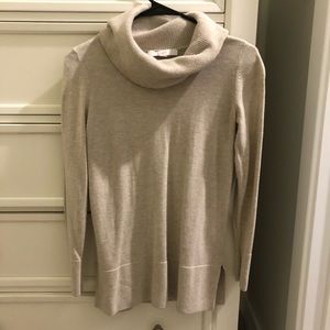 Loft taupe cowl neck sweater size xs